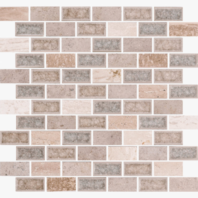 Elysium - Swiss Brick 11.75 in. x 11.75 in. Crackle Glass