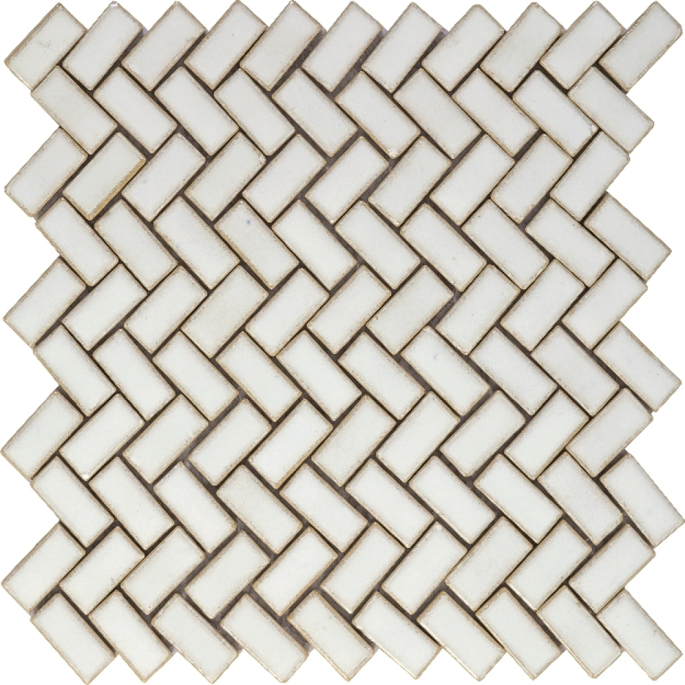 Elysium - Tango White 11.25 in. x 12.75 in. Porcelain Mosaic