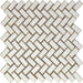 Elysium - Tango White 11.25 in. x 12.75 in. Porcelain Mosaic