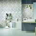 Elysium - Van Gogh Carrara 10.5 in. x 12.5 in. Crackle Glass and Stone Mosaic