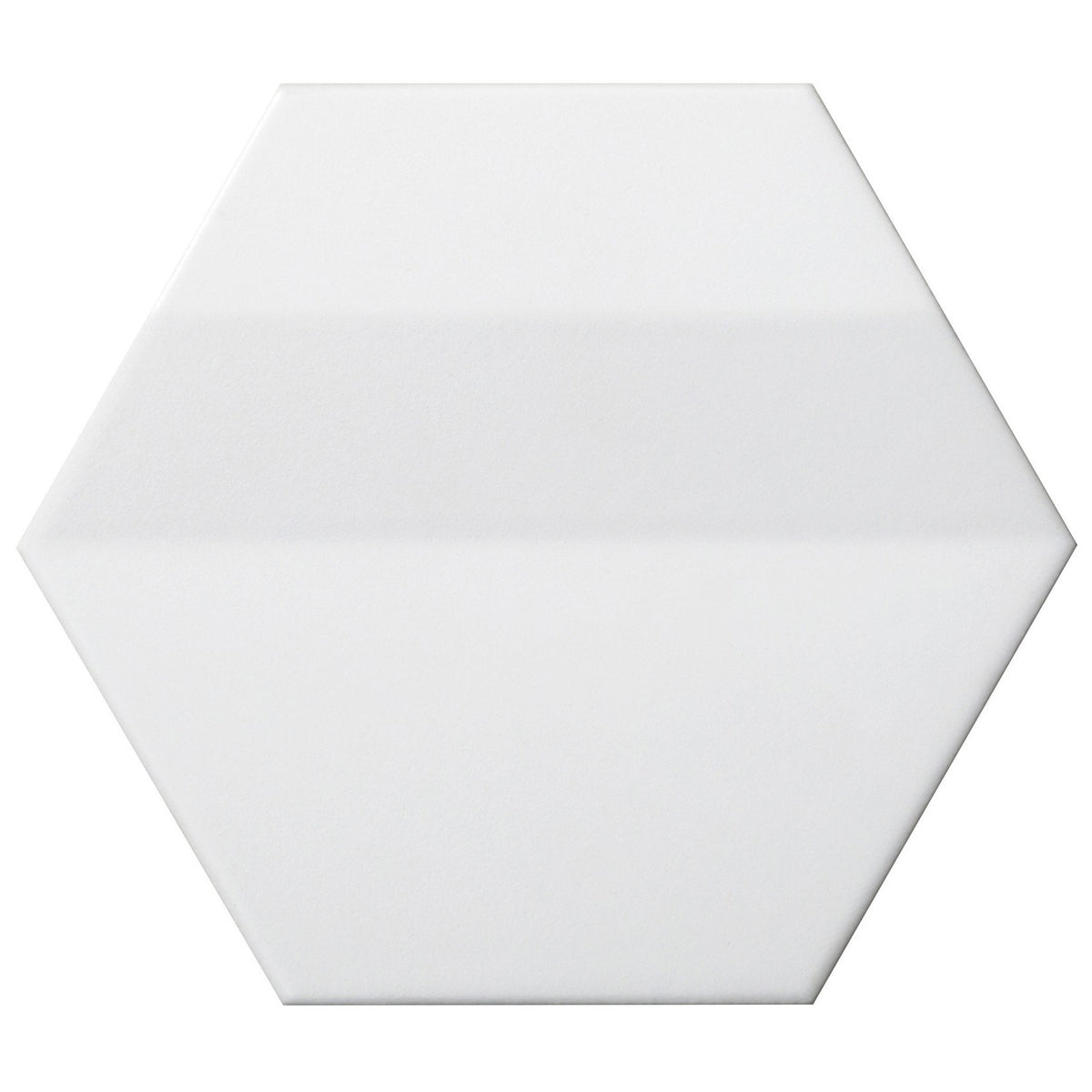 Emser Tile - Code 6 in. x 7 in. Hexagon 3D Tile - Code White