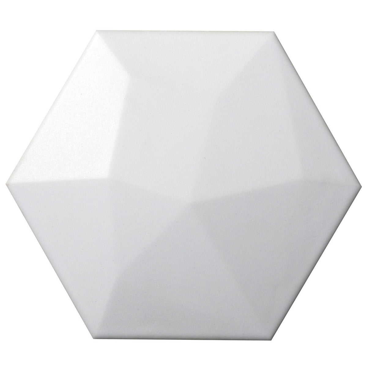 Emser Tile - Code 6 in. x 7 in. Hexagon High Tile - Code White