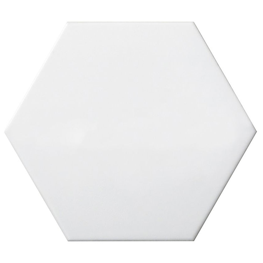 Emser Tile - Code 6 in. x 7 in. Hexagon Smooth Tile - Code White