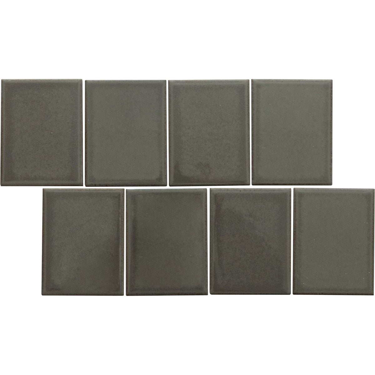 Emser Tile - Cuadro - 9 in. x 14 in. Glazed Porcelain Mosaic - Charcoal