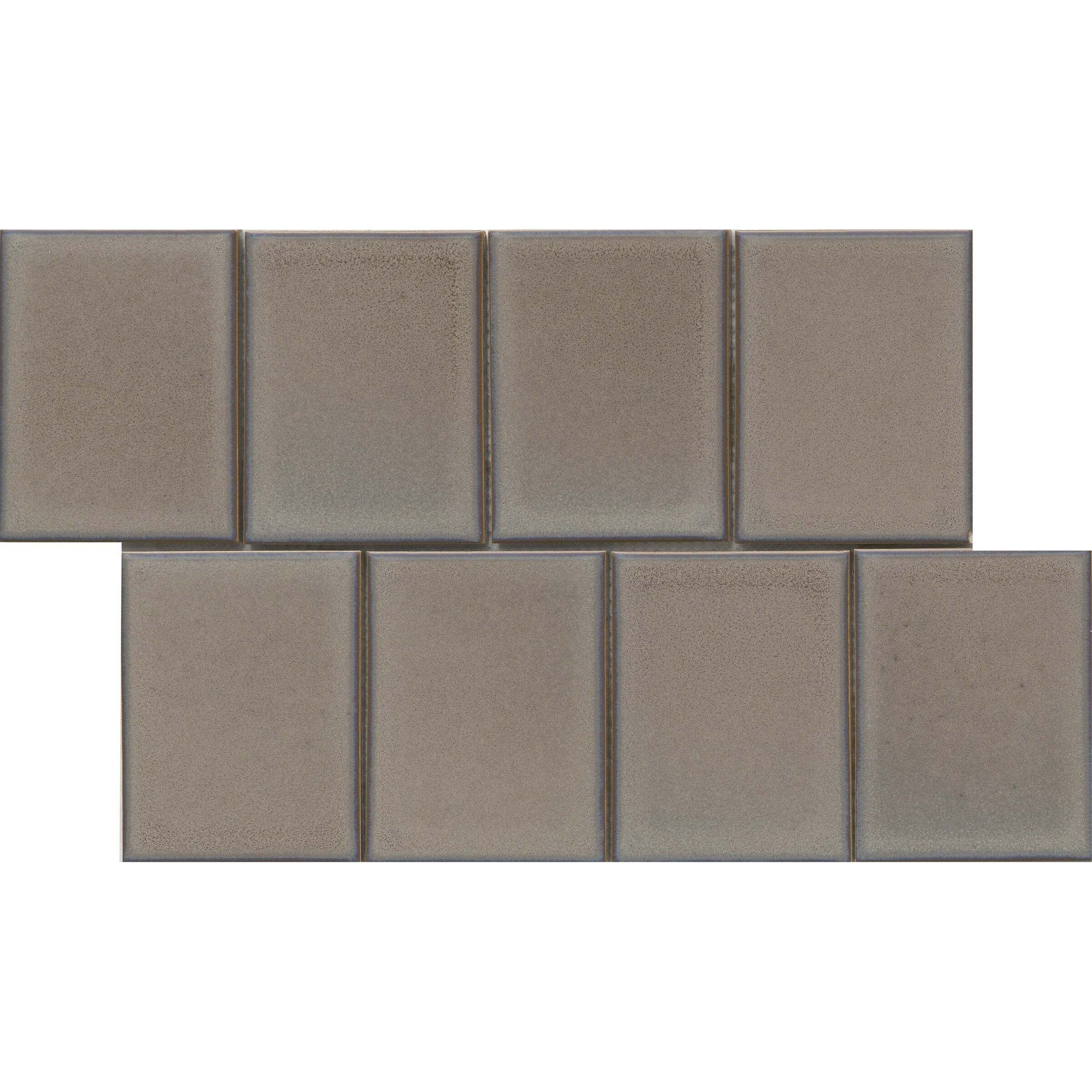 Emser Tile - Cuadro - 9 in. x 14 in. Glazed Porcelain Mosaic - Fawn