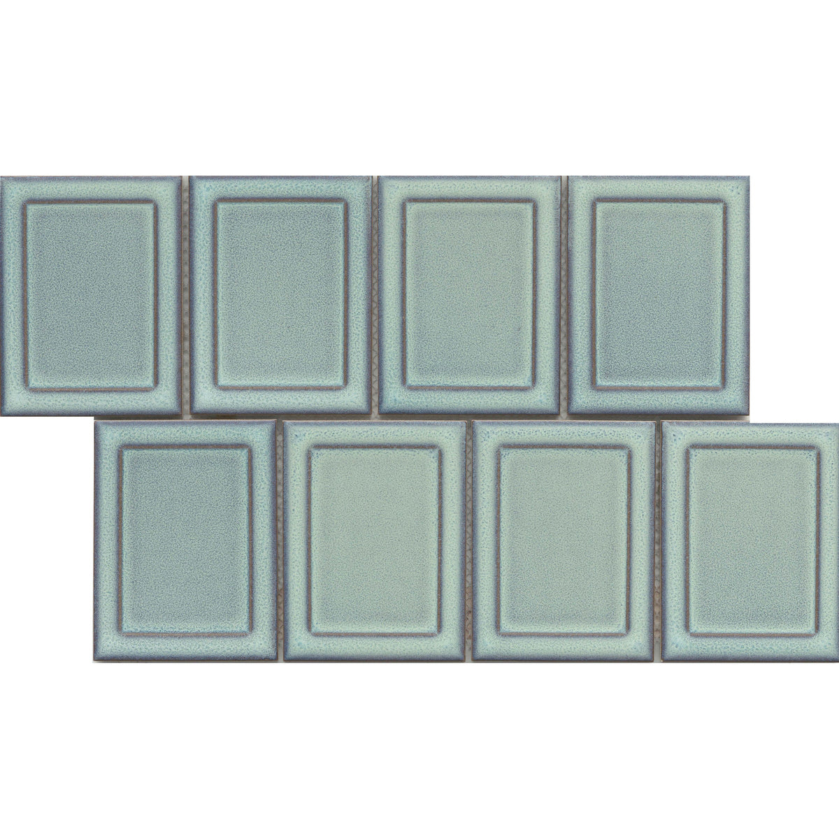 Emser Tile - Cuadro - 9 in. x 14 in. Glazed Porcelain Mosaic - Sky Frame