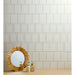 Emser Tile - Cuadro - 9 in. x 14 in. Glazed Porcelain Mosaic - White Frame Installed