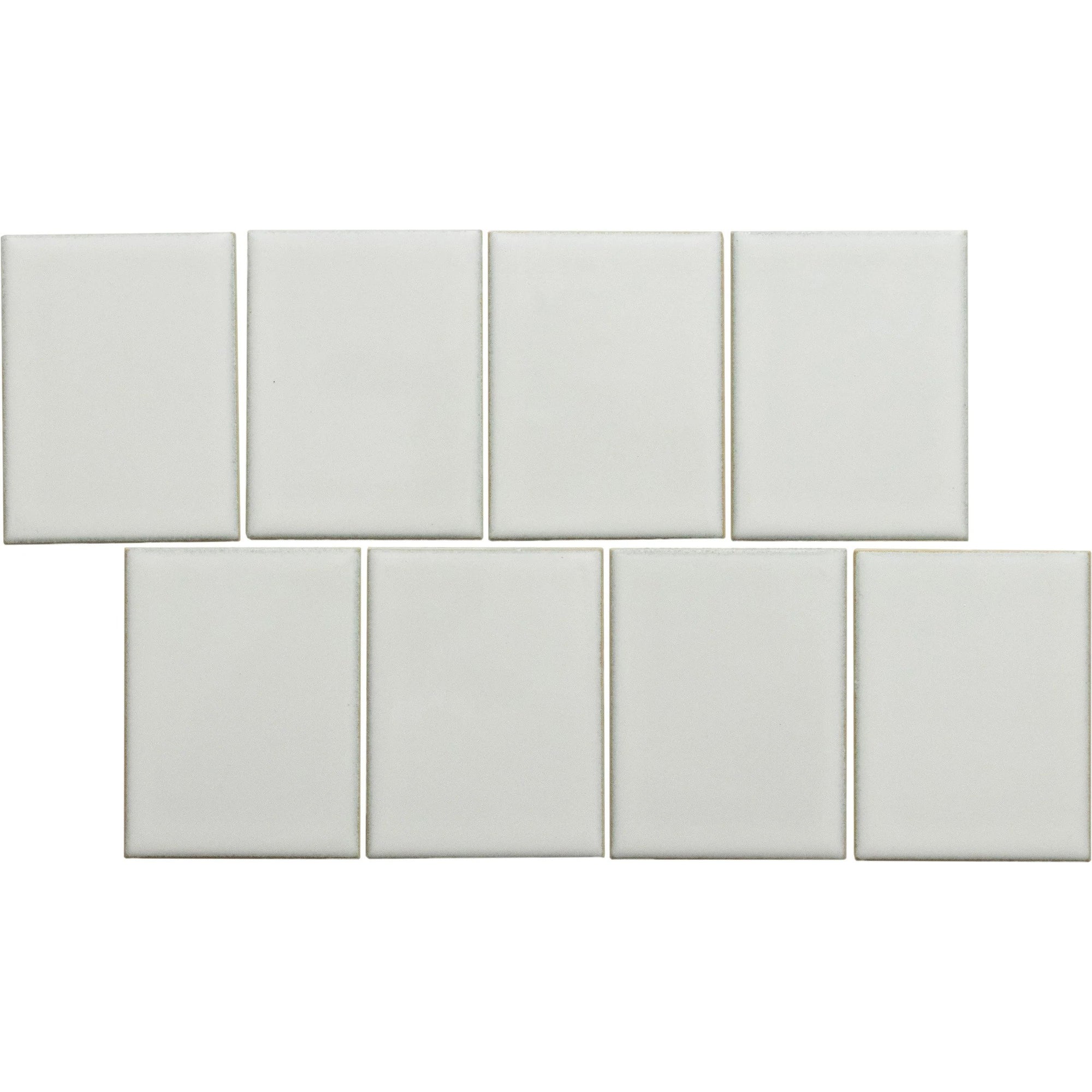 Emser Tile - Cuadro - 9 in. x 14 in. Glazed Porcelain Mosaic - White