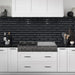 Emser Tile - Estasi 3 in. x 12 in. Glazed Ceramic Tile - Black Peak Glossy