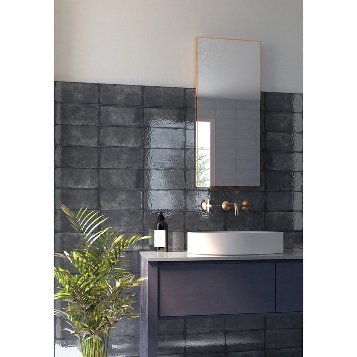 Emser Tile - Exhale 6 in. x 12 in. Glazed Porcelain Tile - Azul Room Scene