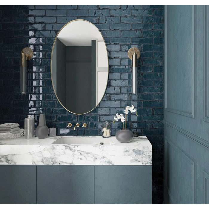 Emser Tile - Inhale 4 in. x 12 in. Glazed Porcelain Tile - Azul