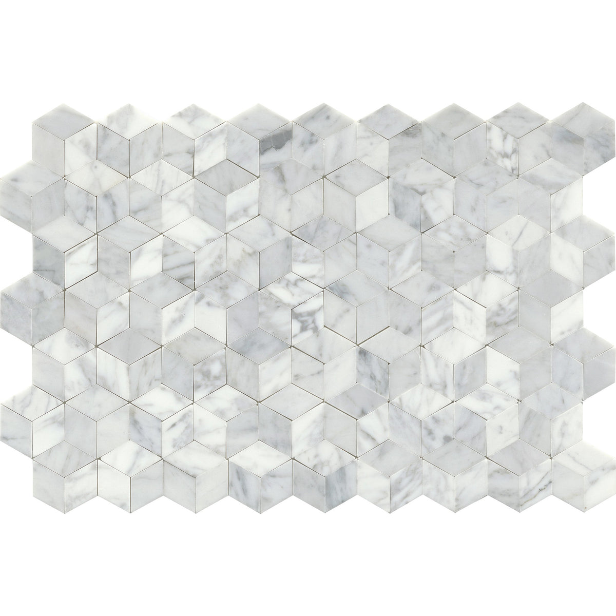 Copy of Emser Tile - Link Marble Groutless Mosaic - White Cube