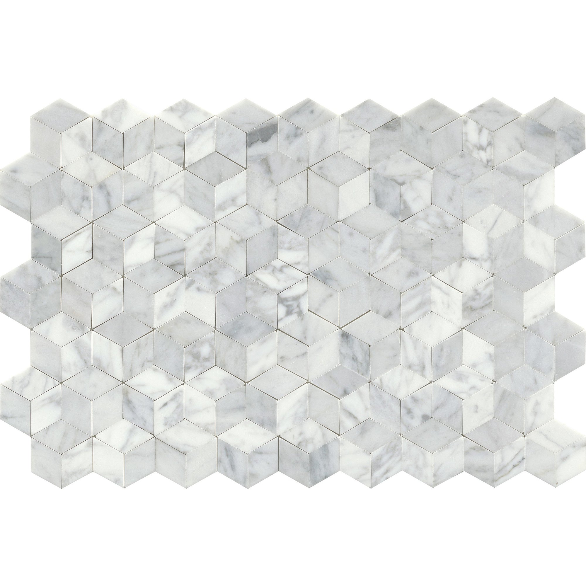 Copy of Emser Tile - Link Marble Groutless Mosaic - White Cube