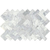 See Emser Tile - Link Marble Groutless Mosaic - White Herringbone