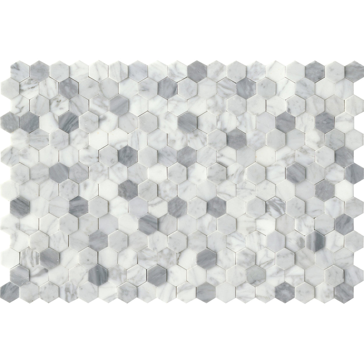 Emser Tile - Link Marble Groutless Mosaic - White 1