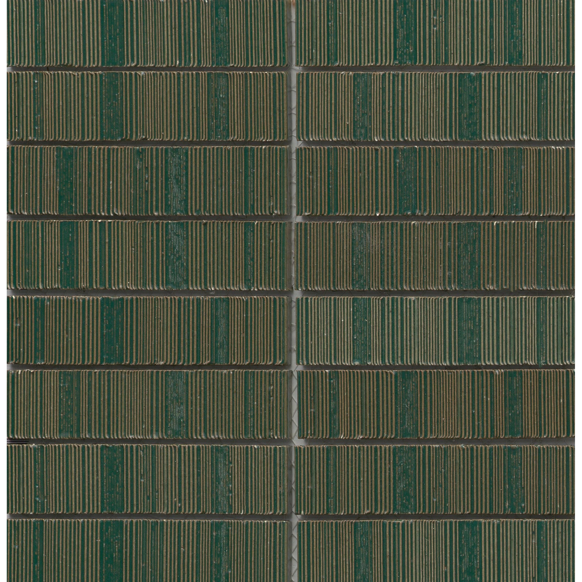 Emser Tile - Newtro 1 in. x 6 in. Glazed Ceramic Mosaic - Green