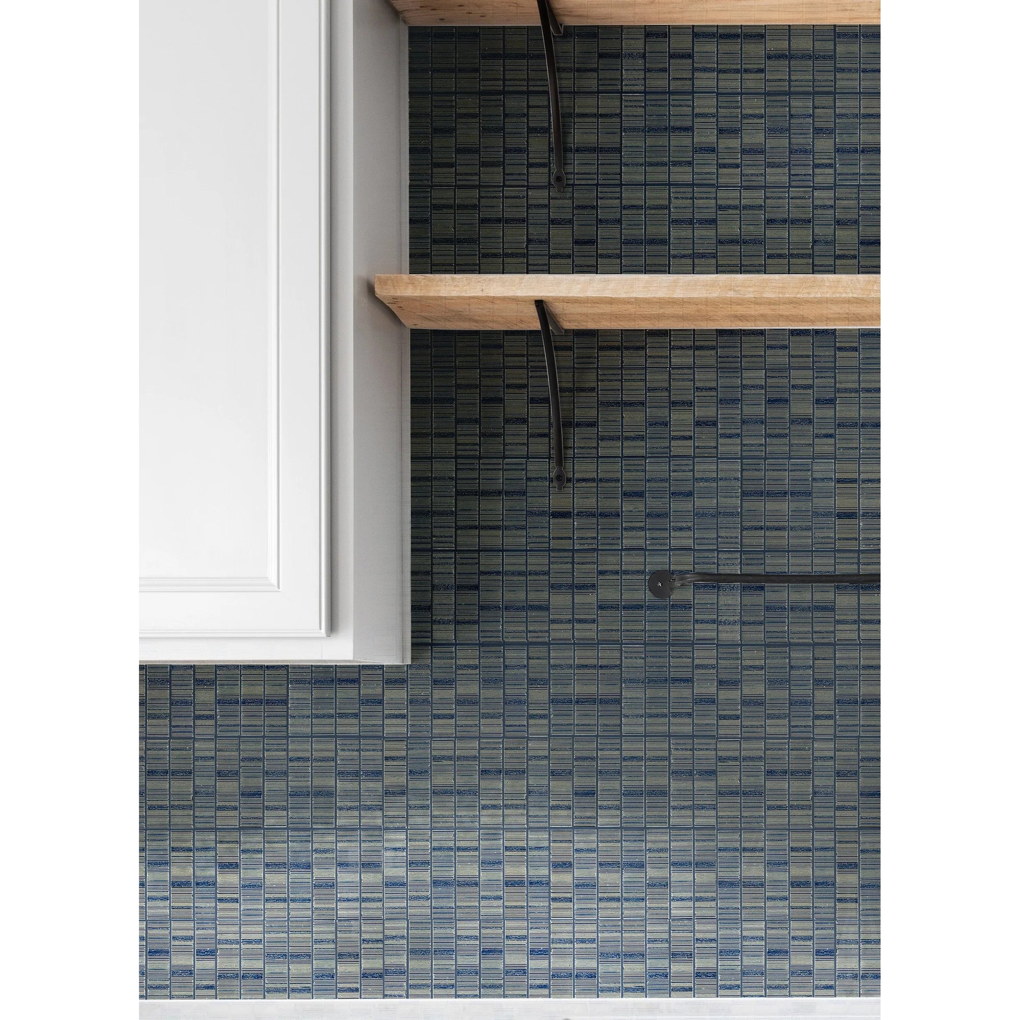 Emser Tile - Newtro 1 in. x 6 in. Glazed Ceramic Mosaic - Navy