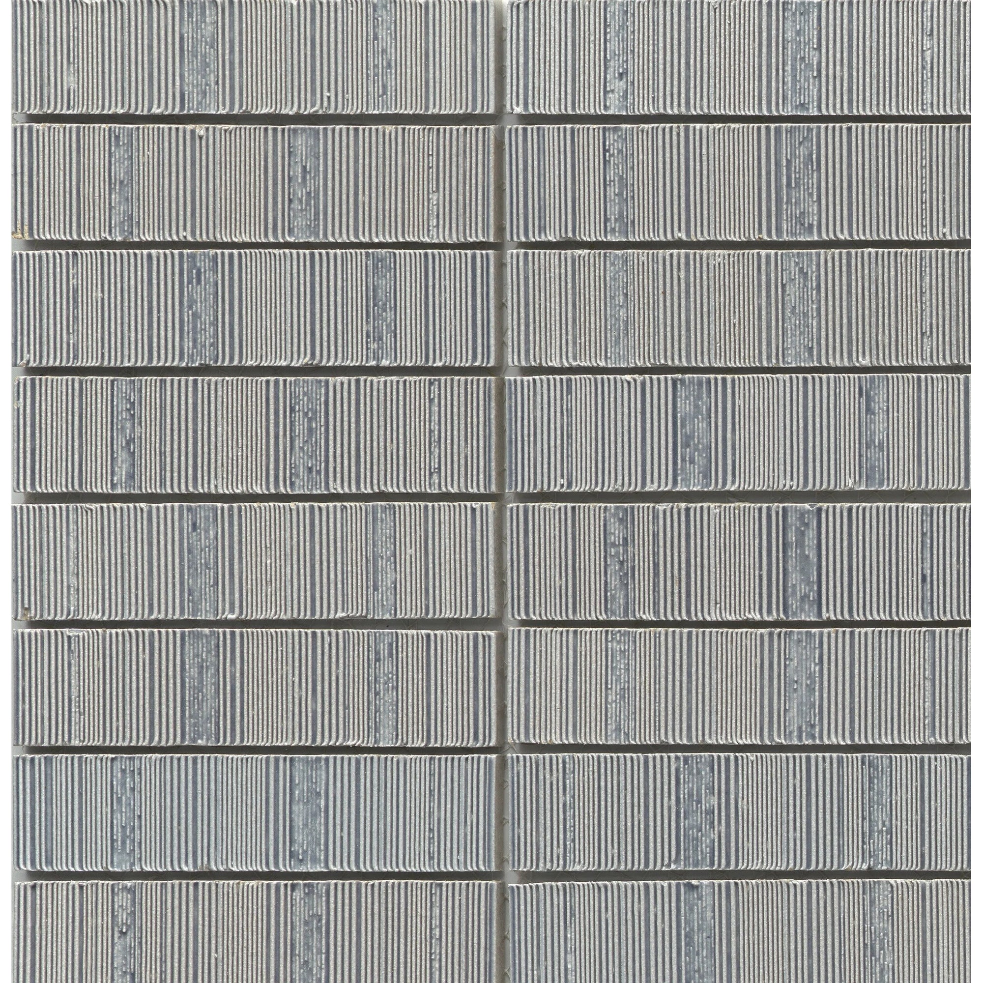 Emser Tile - Newtro 1 in. x 6 in. Glazed Ceramic Mosaic - Silver