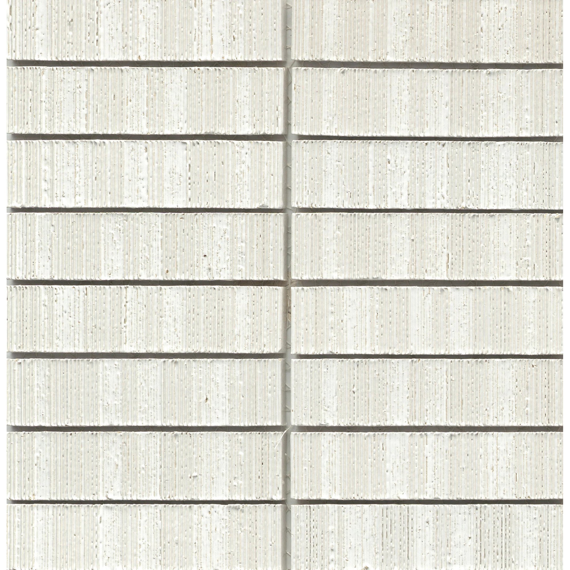 Emser Tile - Newtro 1 in. x 6 in. Glazed Ceramic Mosaic - White