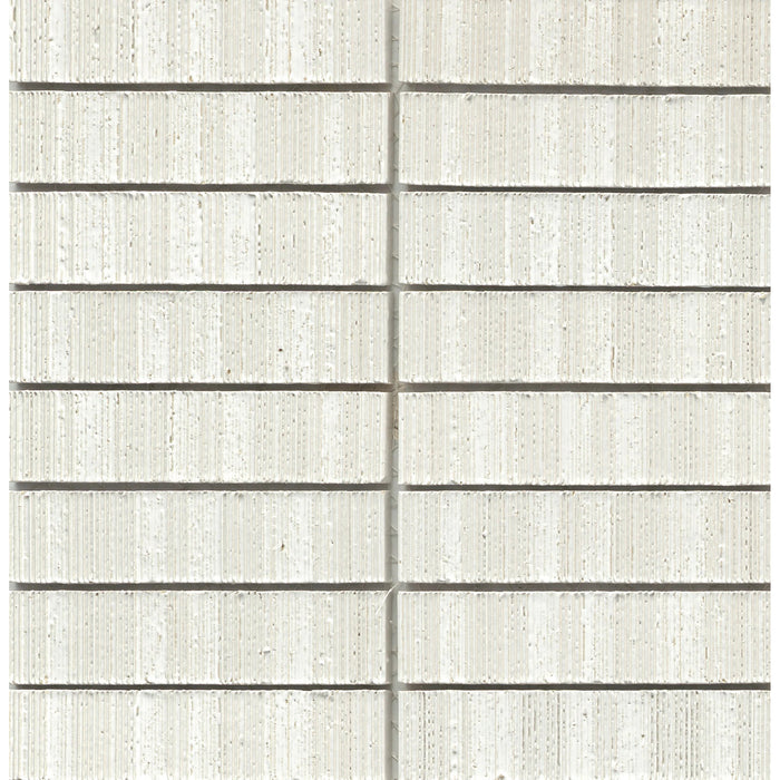 Emser Tile - Newtro 1 in. x 6 in. Glazed Ceramic Mosaic - White