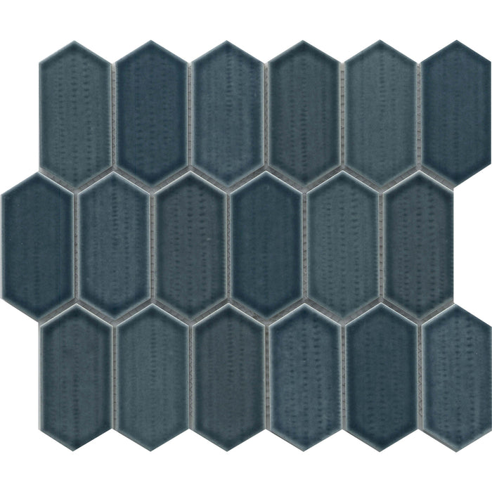 Emser Tile - Omni Glazed Porcelain Mosaic - Navy Glossy