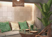 Emser Tile - Passion 9" x 9" Wall Tile - Crema Installed