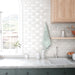 Emser Tile - Passion 3" x 8" Wall Tile - Blanco Installed
