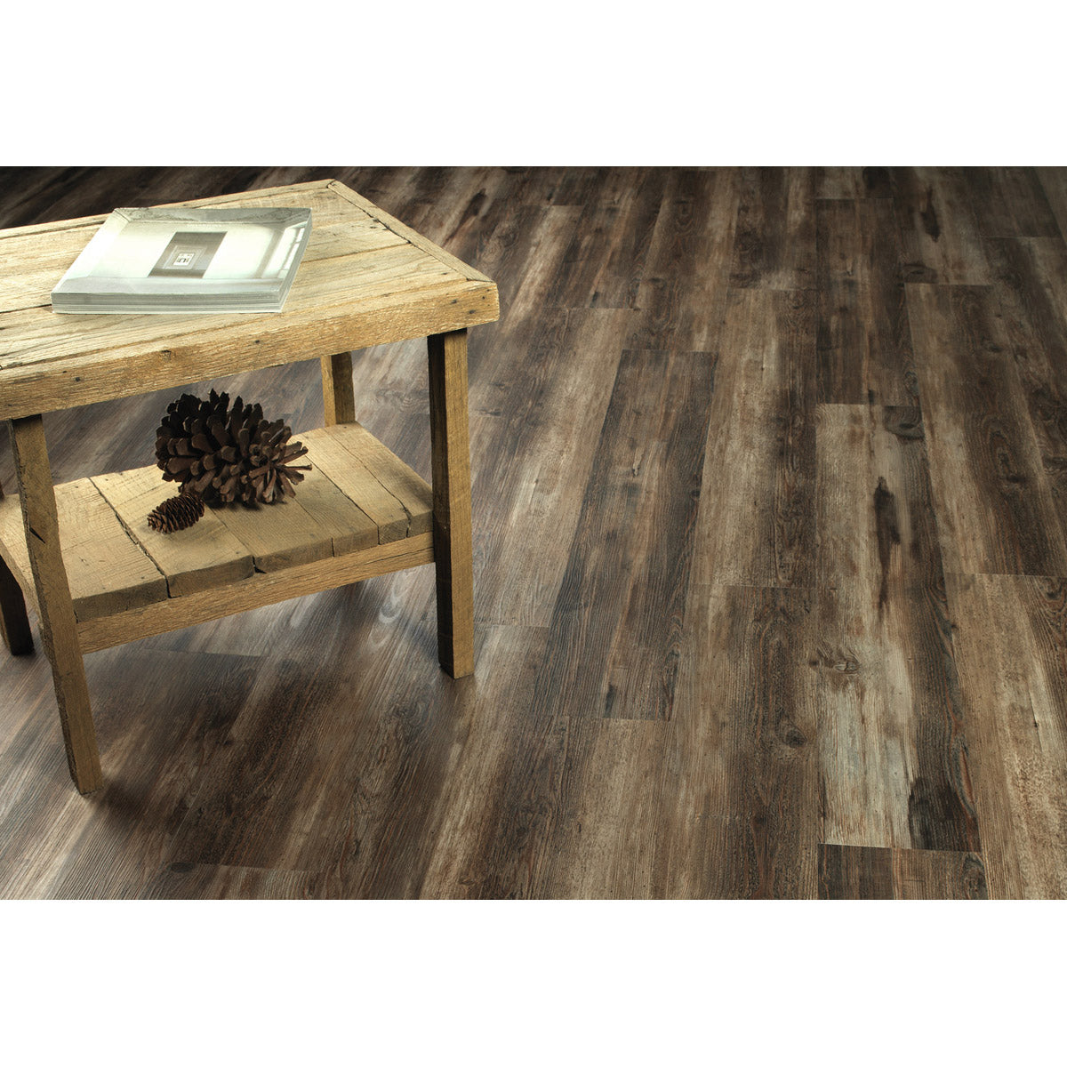 Engineered Floors - Cascade Collection - 7 in. x 48 in. - Rustic Lodge Room Scene
