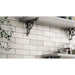 Equipe - Artisan Collection - 2.5" x 8" Wall Tile - White Installed