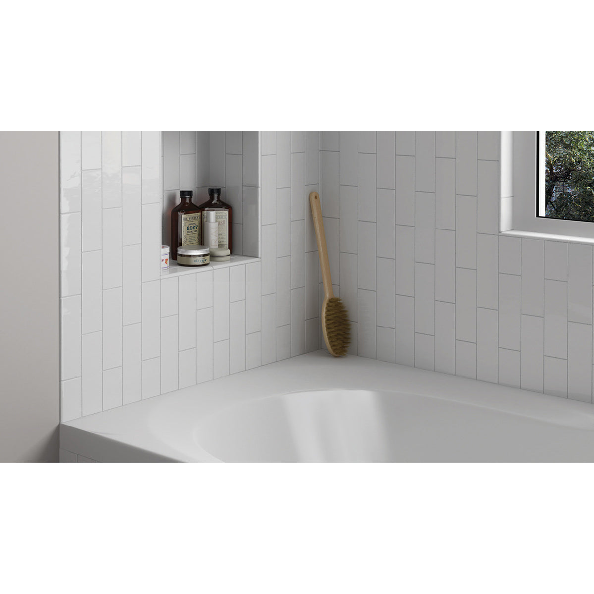 Equipe - Country Collection - 2.5&quot; x 8&quot; Wall Tile - Blanco Installed