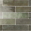 See Equipe - Tribeca Collection - 2.5 in. x 10 in. Wall Tile - Sage Green