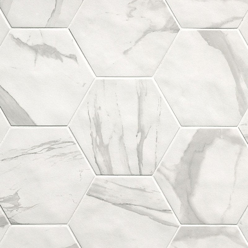 FAP Ceramiche - Roma 9 7/8&quot; x 8.5&quot; Porcelain Tile - Statuario Hex