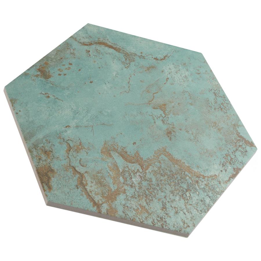 SomerTile - Zinc Hex Porcelain Tile - Green