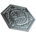 SomerTile - Zinc Hex Porcelain Tile - Silver Decor Angled View