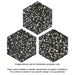 SomerTile - Venice - Hexagon Porcelain Tile - Black Variation
