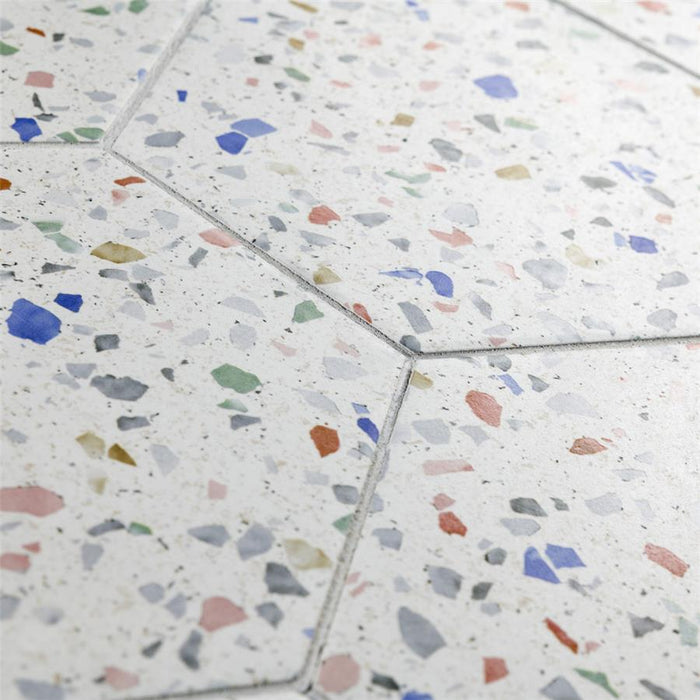 マルメロの陽光('92スペイン) SomerTile - Venice - Hexagon Porcelain Tile - Light Colors — Floorzz
