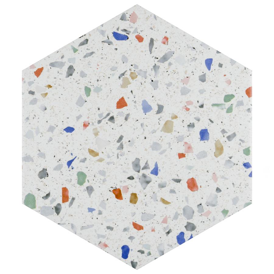 マルメロの陽光('92スペイン) SomerTile - Venice - Hexagon Porcelain Tile - Light Colors — Floorzz