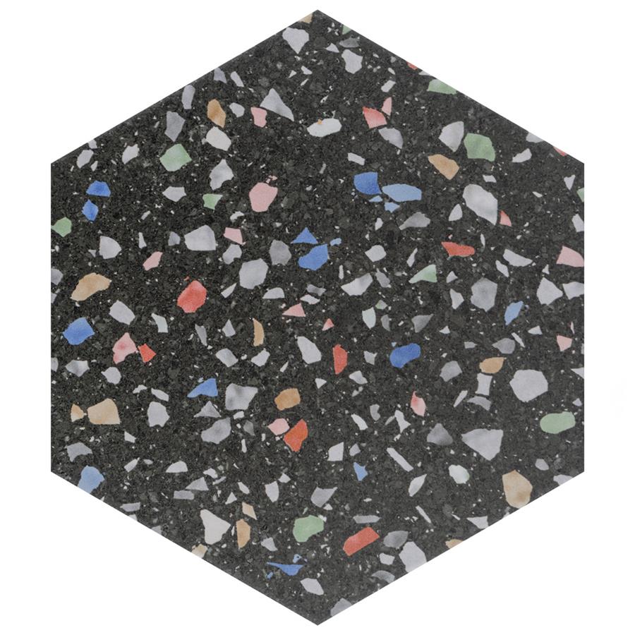 SomerTile - Venice - Hexagon Porcelain Tile - Dark Colors