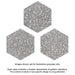 SomerTile - Venice - Hexagon Porcelain Tile - Silver Variation