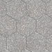 SomerTile - Venice - Hexagon Porcelain Tile - Silver Installed