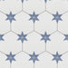 SomerTile - Stella Hex Porcelain Tile - Azul Variation