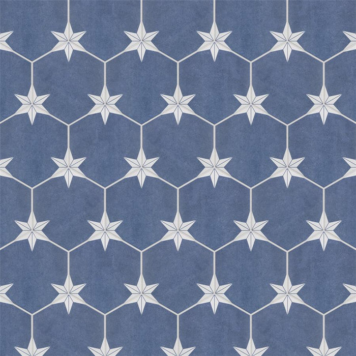 SomerTile - Stella Hex Porcelain Tile - Day Variation