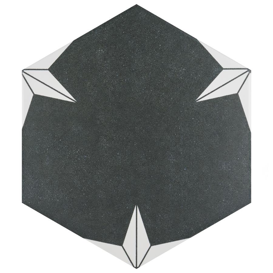 SomerTile - Stella Hex Porcelain Tile - Night