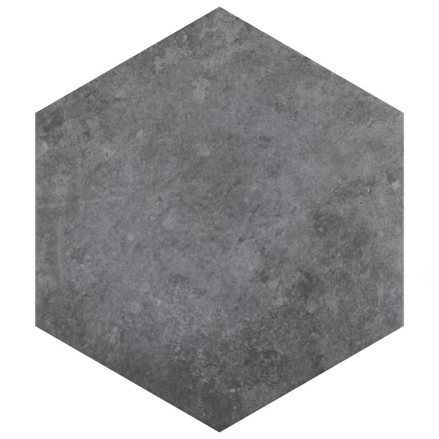 SomerTile - Heritage Hex 7"x 8" Porcelain Tile - Carbon