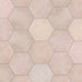 SomerTile - Heritage Hex 7"x 8" Porcelain Tile - Rose Variation