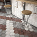 SomerTile - Heritage Hex 7"x 8" Porcelain Tile - Shadow Installed