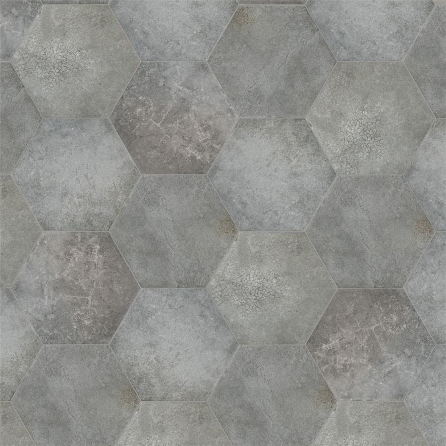 SomerTile - Heritage Hex 7&quot;x 8&quot; Porcelain Tile - Shadow Variation&#39;