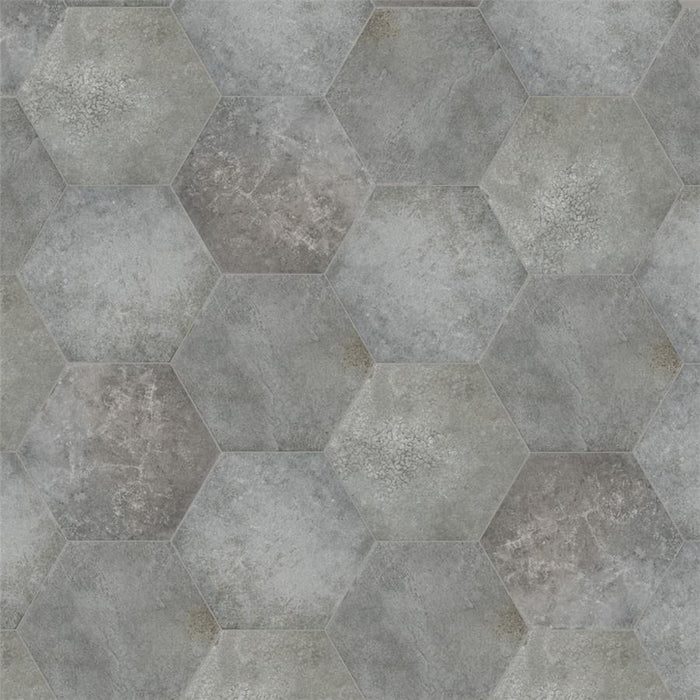 SomerTile - Heritage Hex 7"x 8" Porcelain Tile - Shadow Variation'