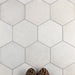 SomerTile - Heritage Hex 7"x 8" Porcelain Tile - Snow Variation