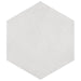 SomerTile - Heritage Hex 7"x 8" Porcelain Tile - Snow